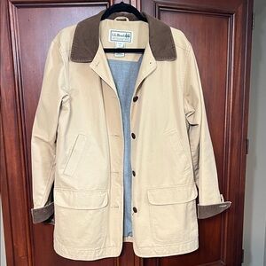 L.L. Bean Tan and Brown Barn Chore Jacket - Women’s L